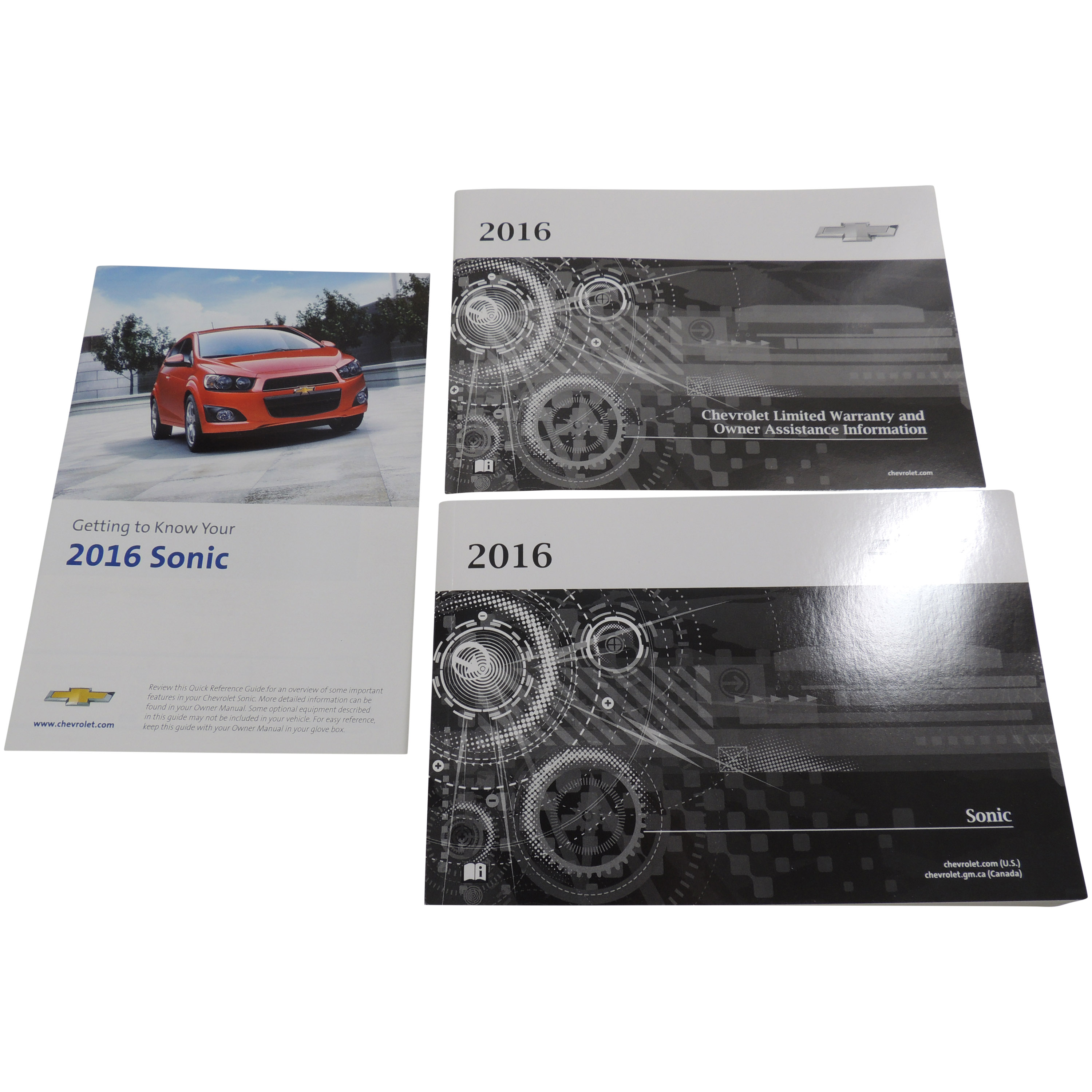 23426670 Owner's Manual w/Warranty Booklet 2016 Getting To Know Your Sonic