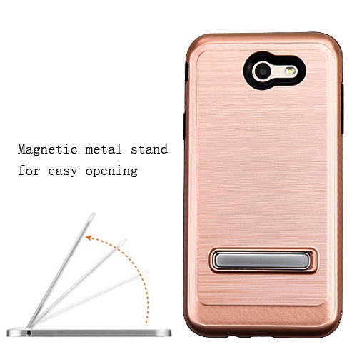 For Samsung Galaxy J7 Halo Black Hybrid Protector Case Cover w
