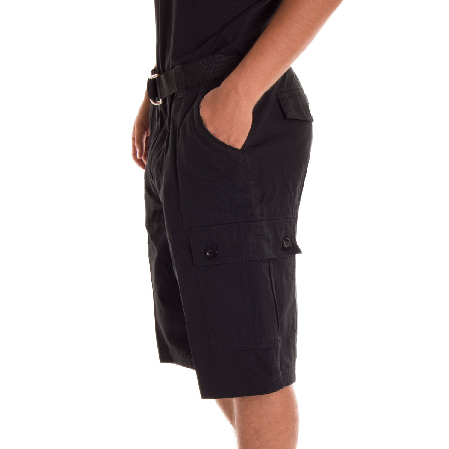 Alta Designer Fashion Men's Cargo Shorts, Twill Belt Included