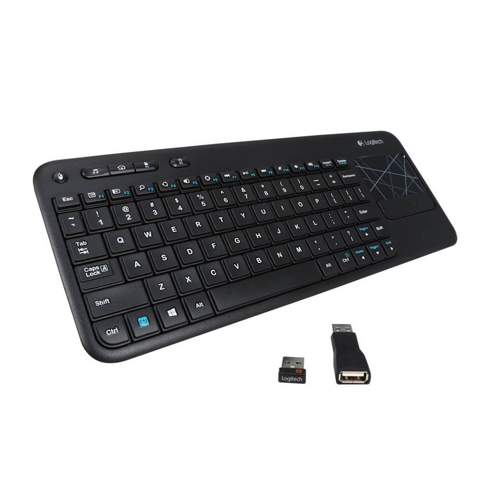 Logitech Wireless Touch K400r USB Compact Keyboard w/ 3.5" Touchpad