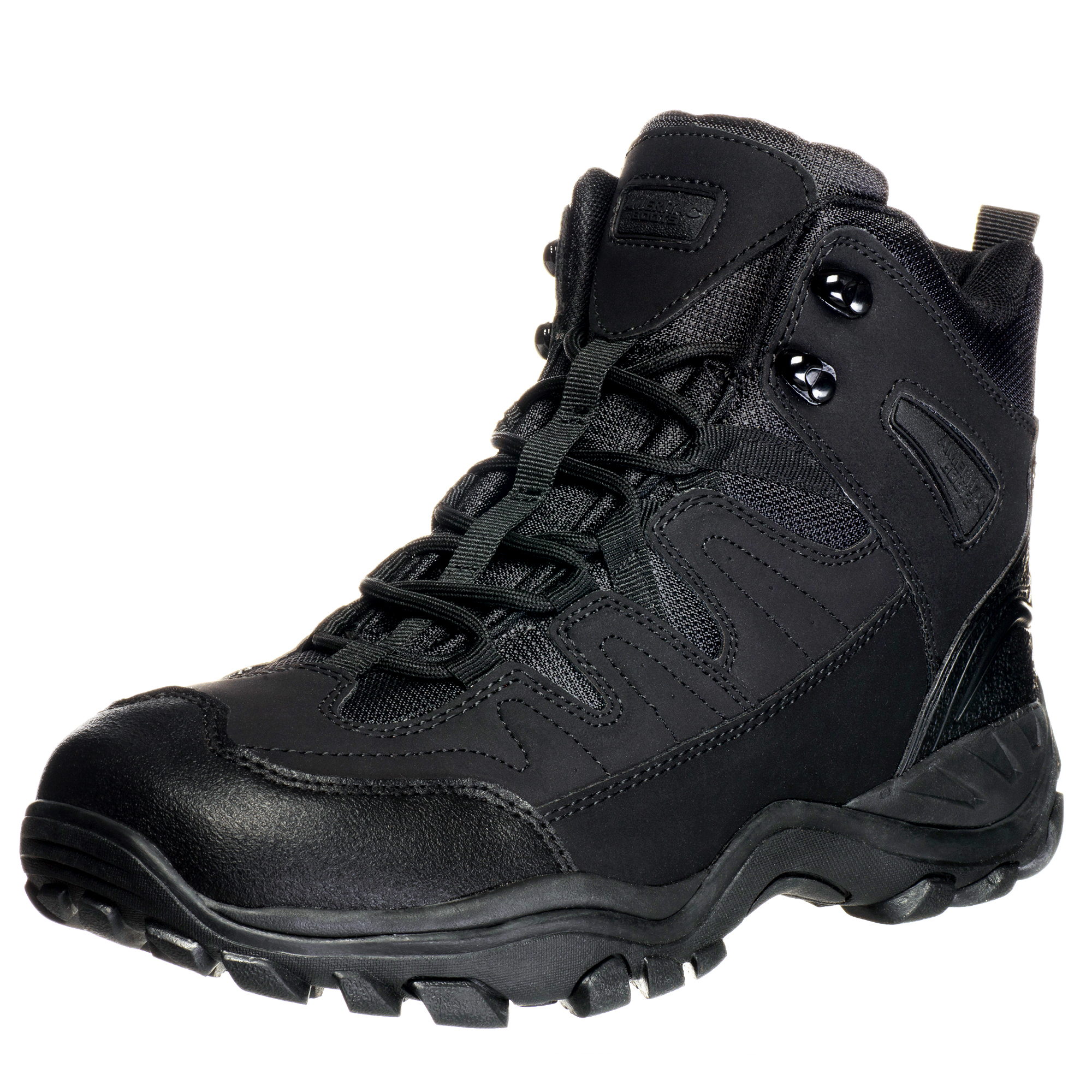 ameritac men's side zip leather combat boots