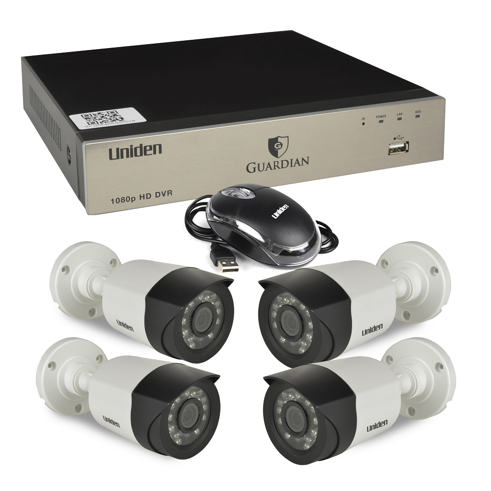 Uniden Guardian G6440D 500GB 4CH Security Surveillance Kit w/ 4 Bullet