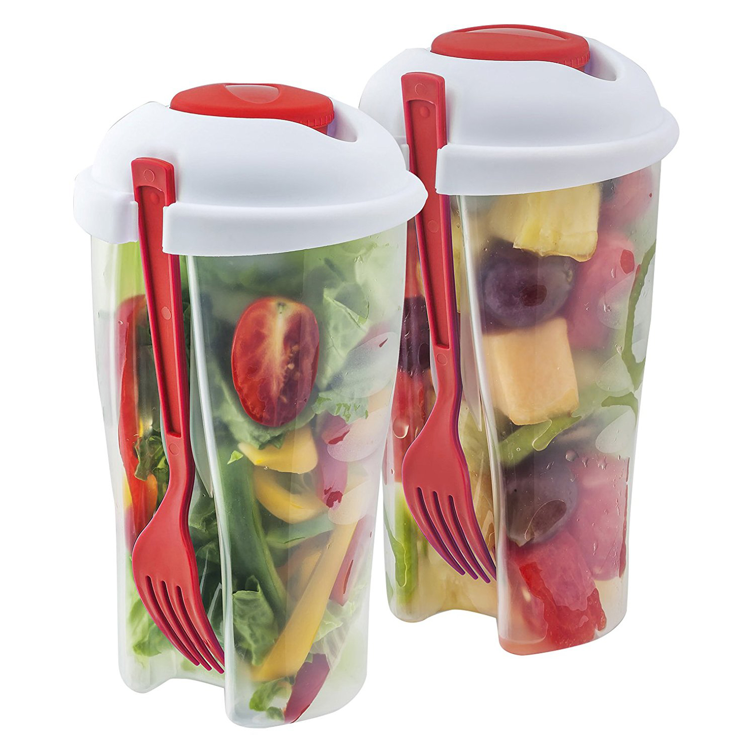 2 Pack Portable Healthy Food Salad Storage OntheGo Container BPA Free