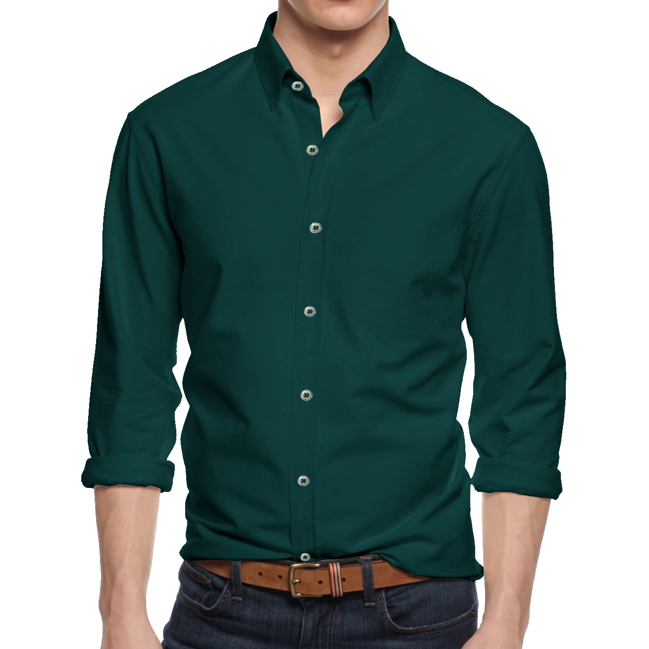 green and red button down shirt