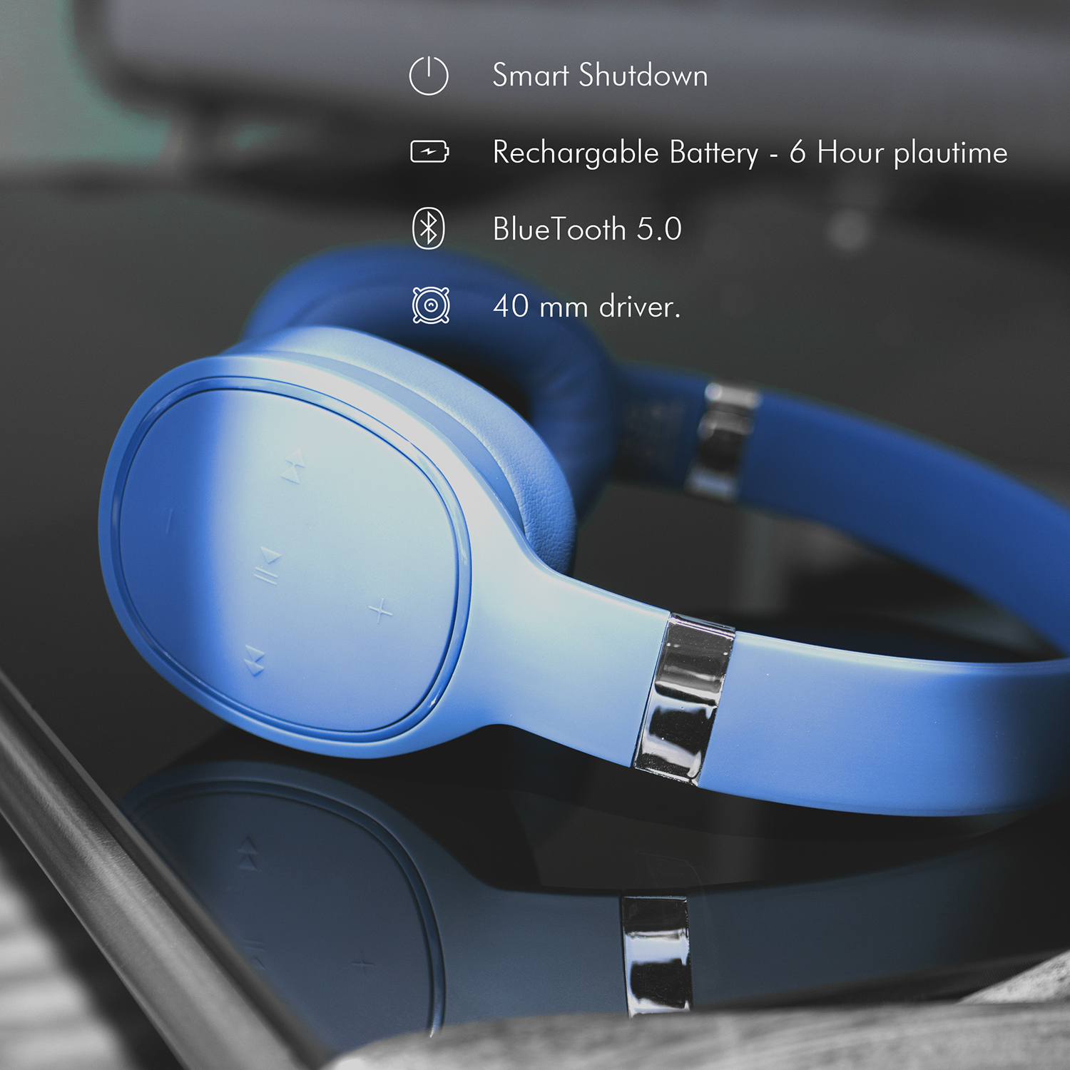 Wireless Bluetooth 5.0 Over Ear Stereo Gaming Headphone Headset with Microphone - Picture 11 of 22