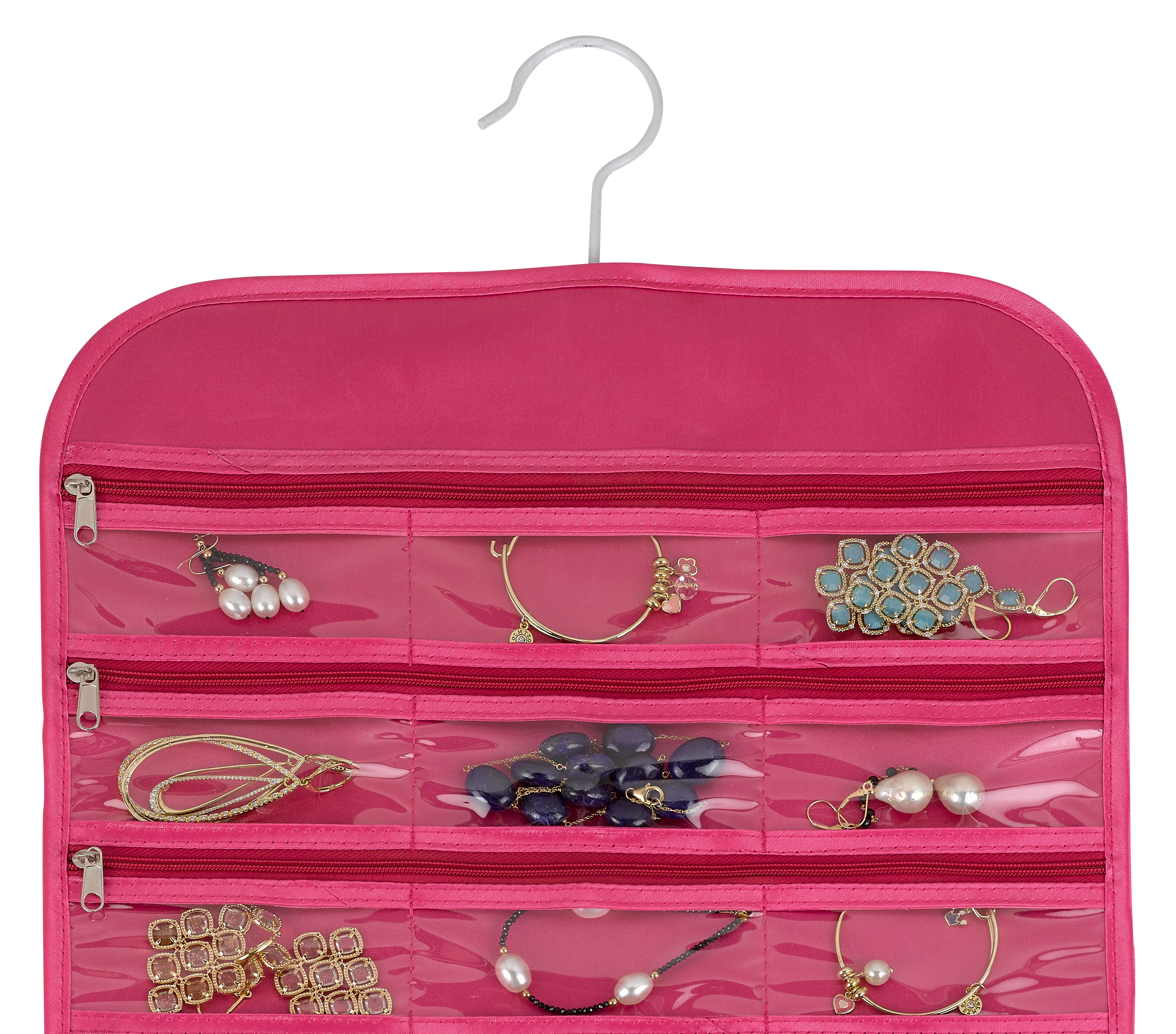 FloridaBrands 31Pocket Hanging Jewelry and Accessory Organizer with Silver Hook eBay