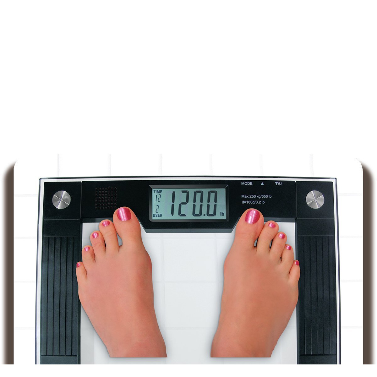 Talking Bathroom Scale 550lbs Wide Digital Weight Capacity Heavy Duty