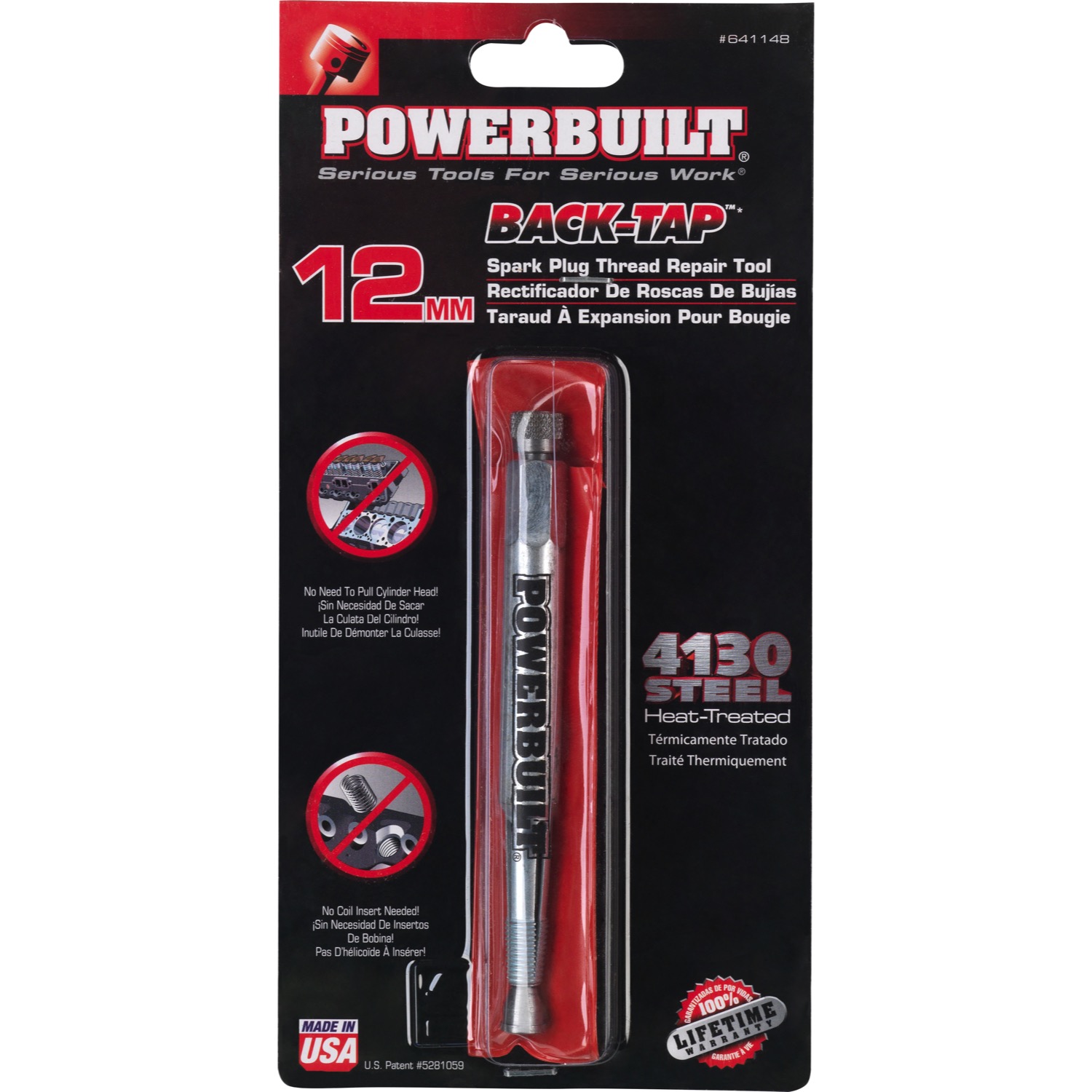 Powerbuilt 12mm Back Tap Spark Plug Thread Repair Tool 641148 eBay