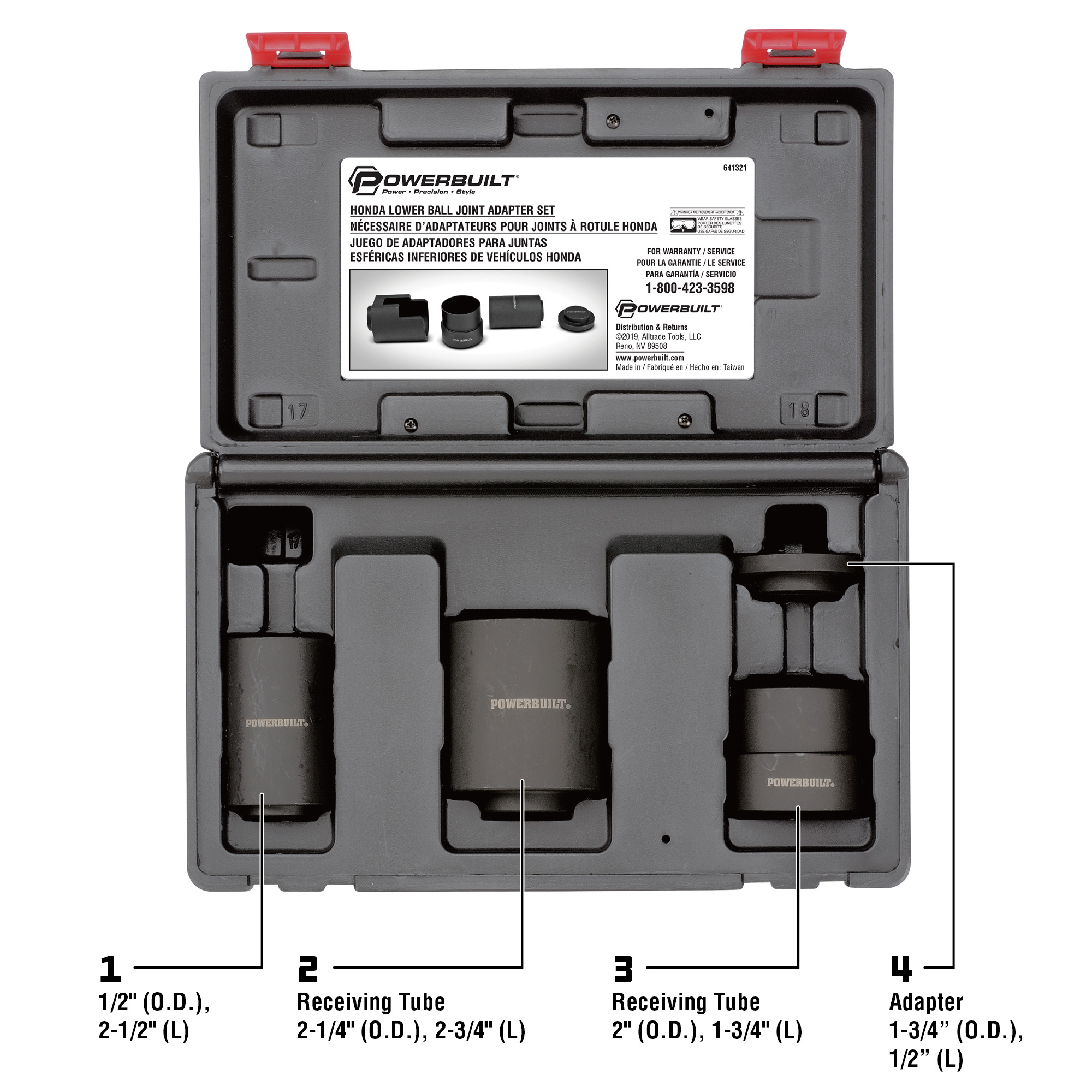 Powerbuilt Honda Lower Ball Joint Tool Set Kit76 641321 eBay