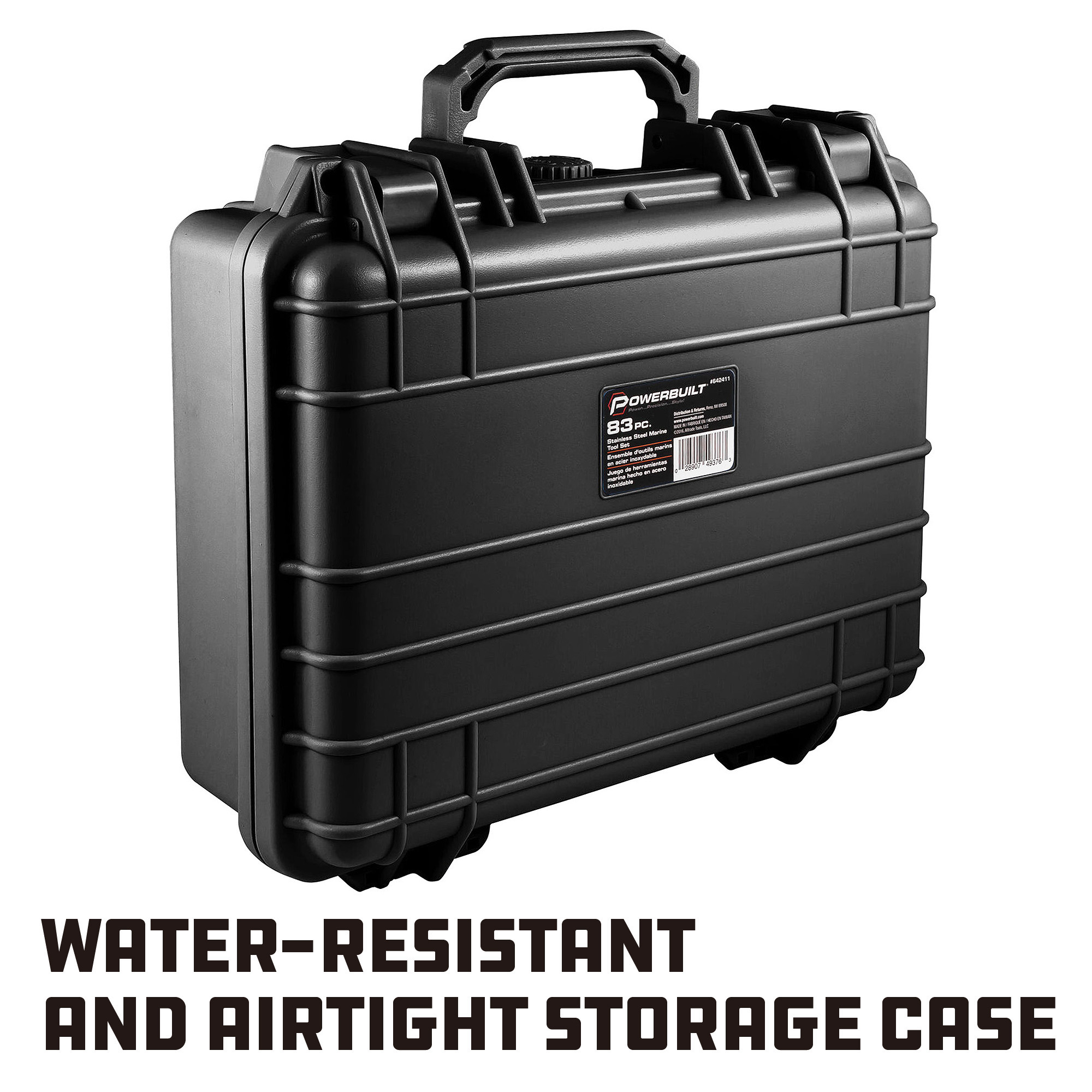 Powerbuilt 83 Pc. Stainless Steel Marine Tool Set Watertight Case