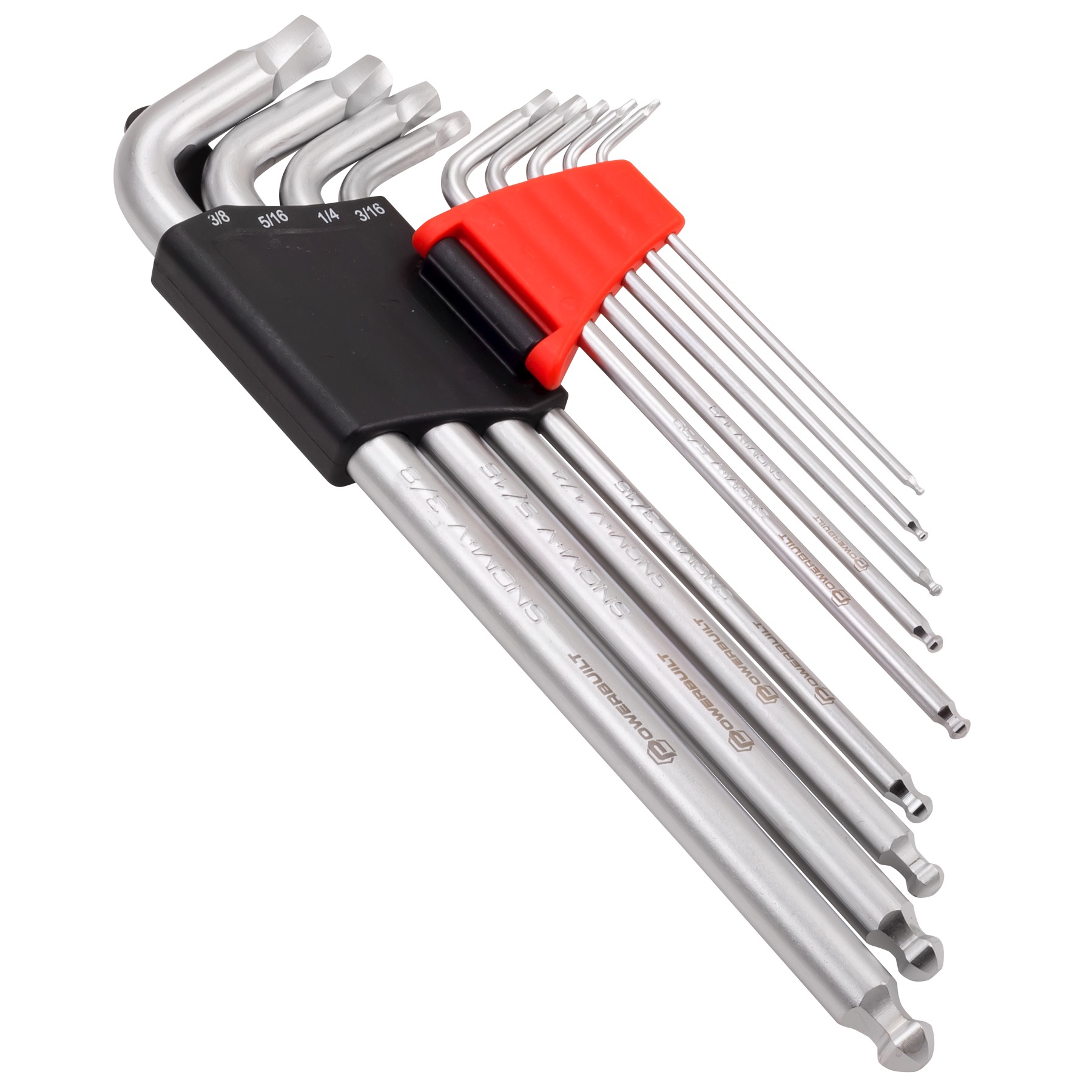 Powerbuilt 9 Piece Zeon SAE Hex Key Wrench Set for Damaged Fasteners