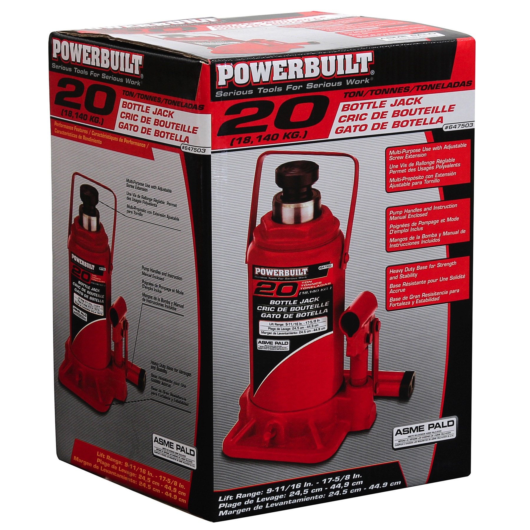 Powerbuilt? 20 Ton Bottle Jack 647503 eBay