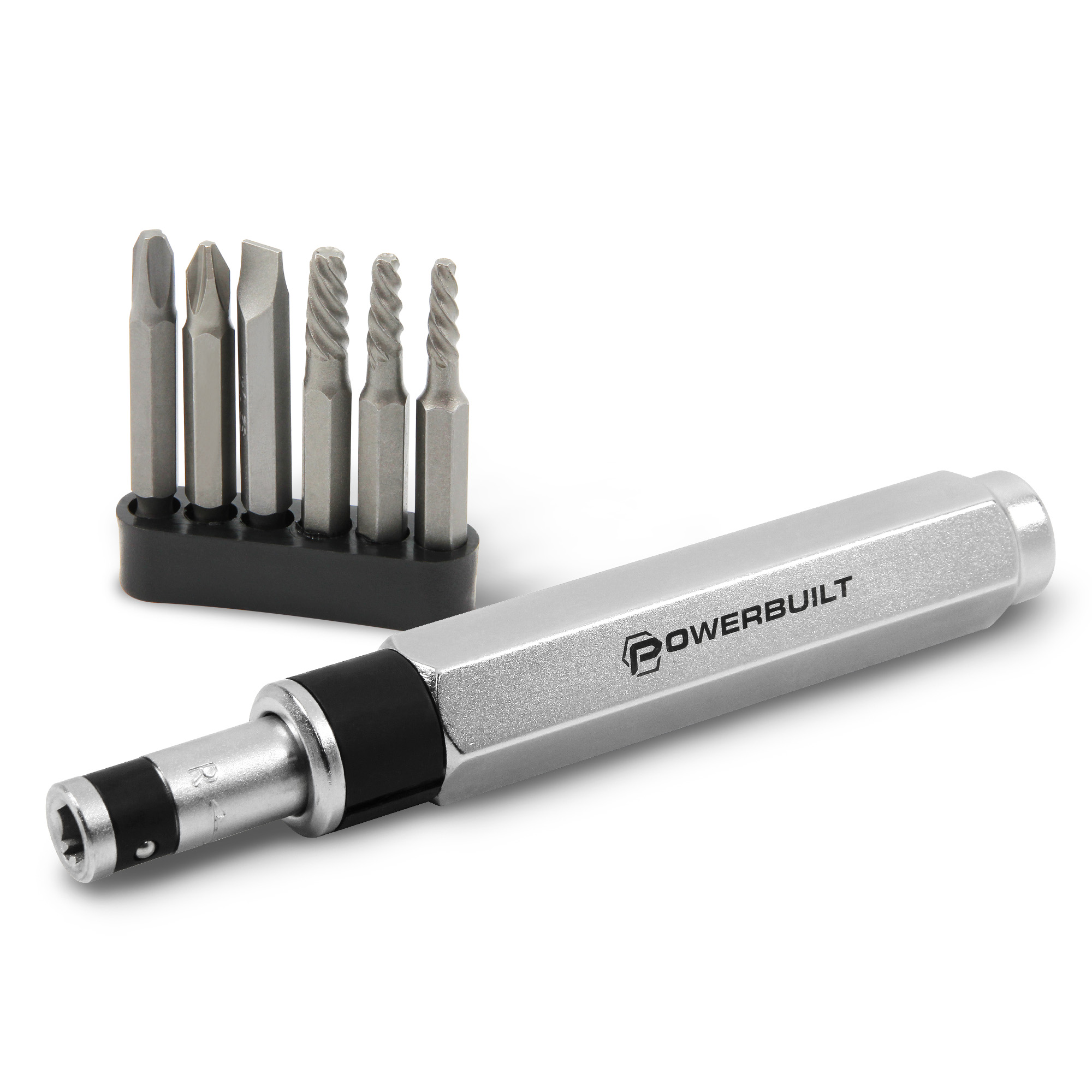 Powerbuilt Compact PocketSize Impact Screwdriver and Bit Set 647767