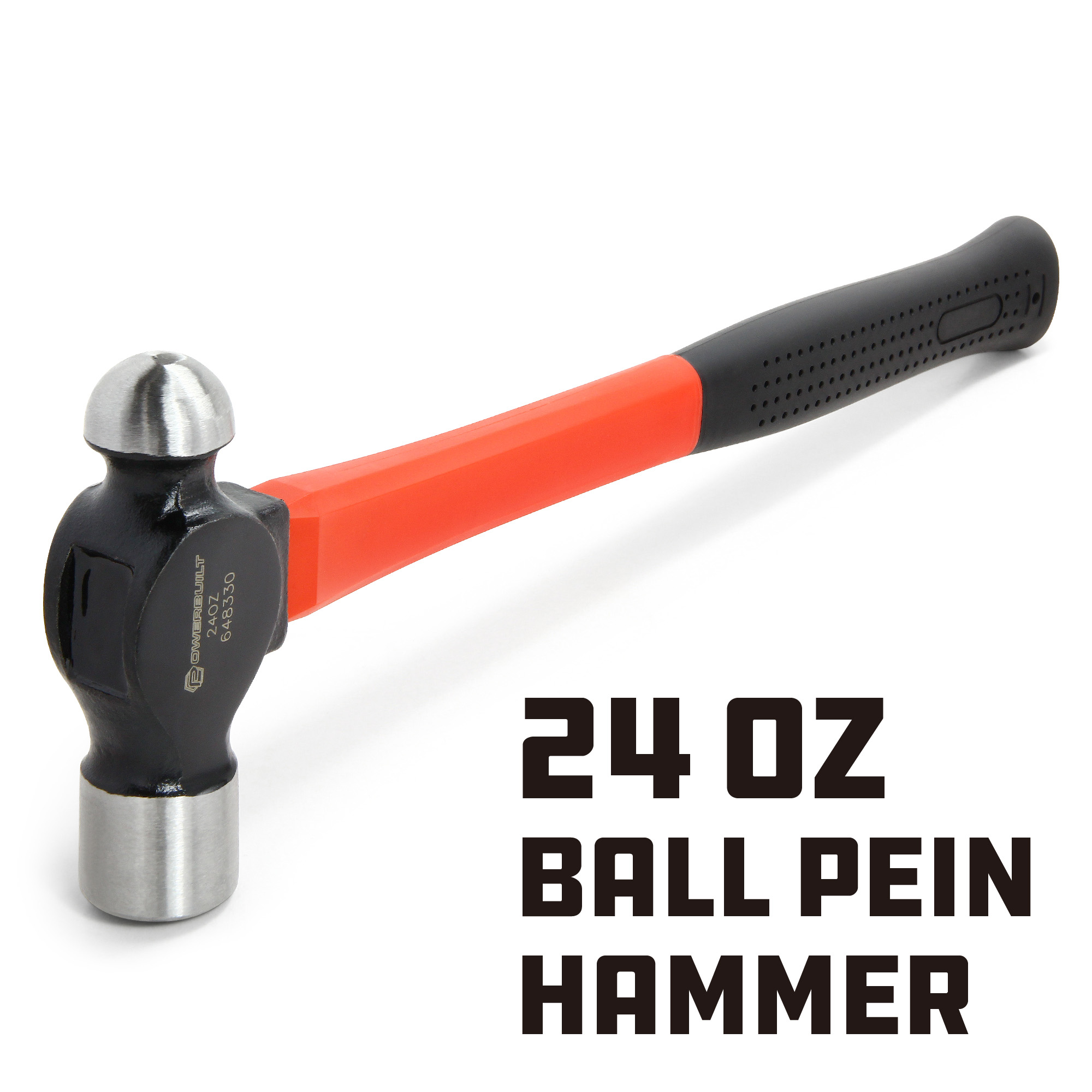 Powerbuilt 24 oz. Ball Pein Hammer with Fiberglass Handle 648330