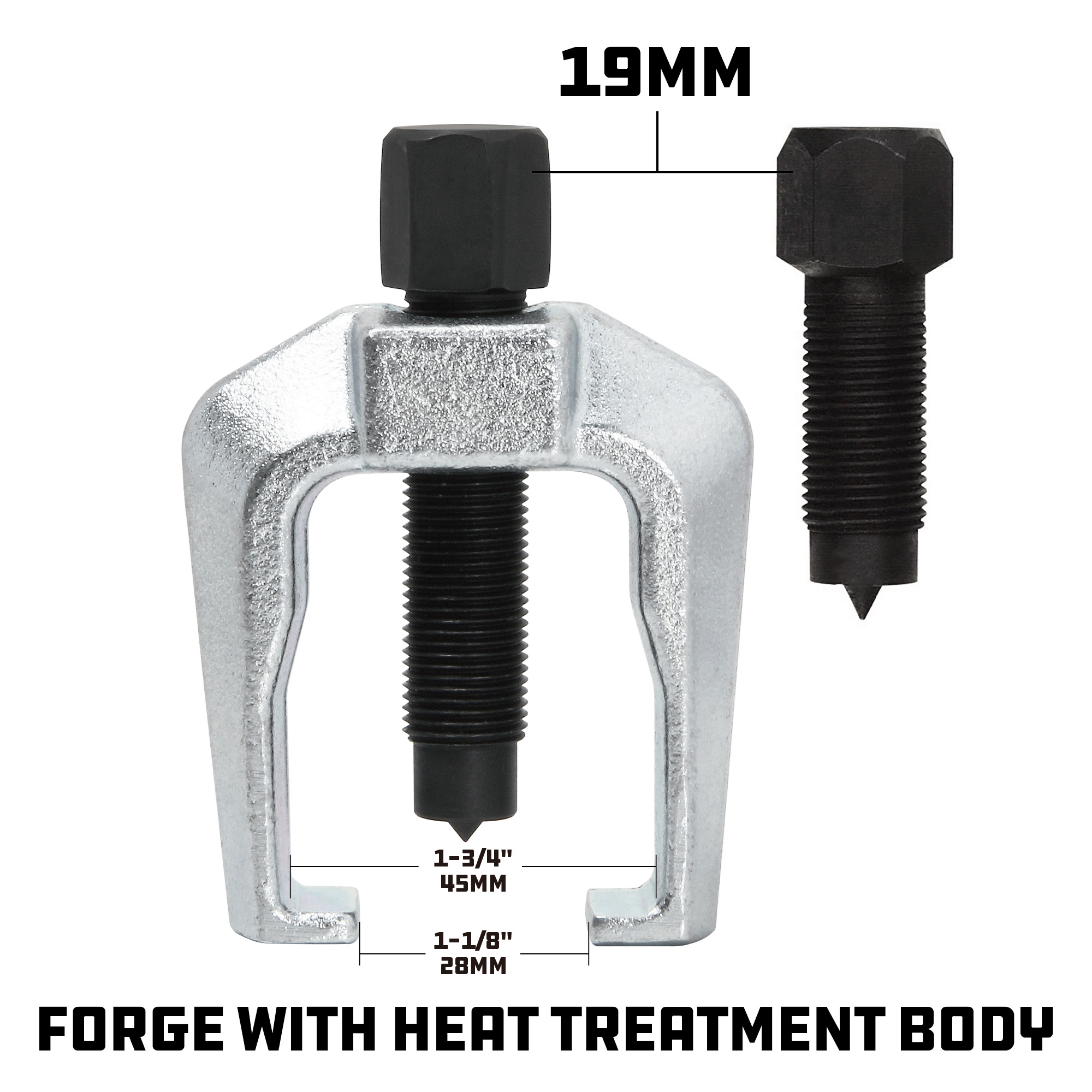 Powerbuilt Tie Rod Puller Tool with 2 Pc. Press Screw 648692 eBay