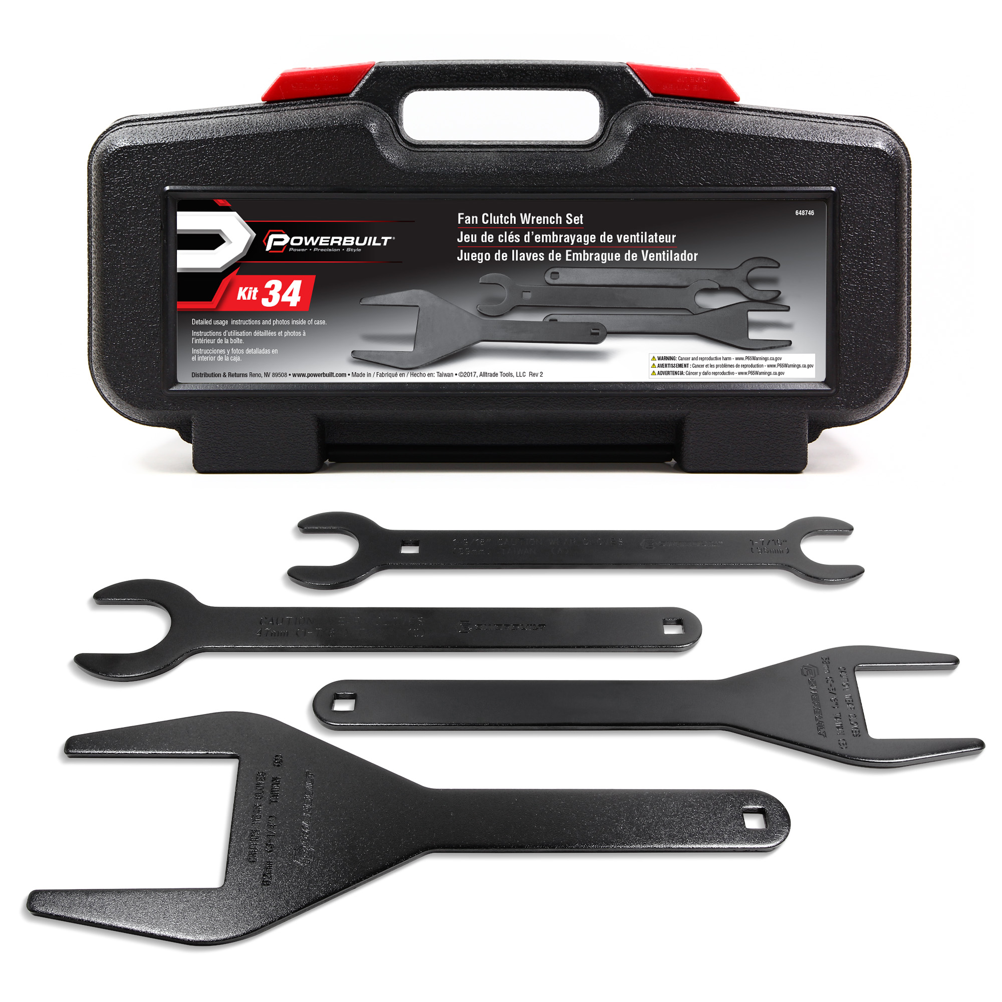 Powerbuilt 4 Pc. Fan Clutch Wrench Set 648746 eBay
