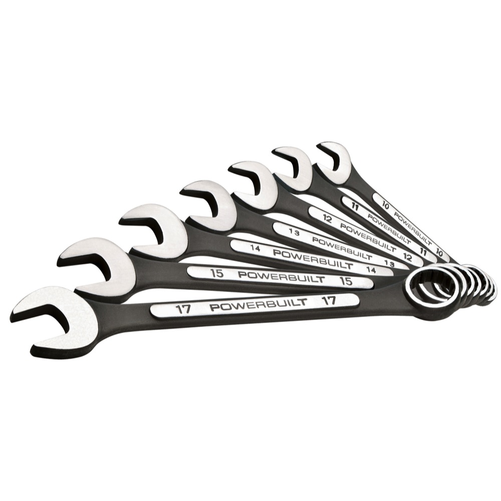 Powerbuilt 7pc Metric Universal Spline Combination Wrench Set 941062M