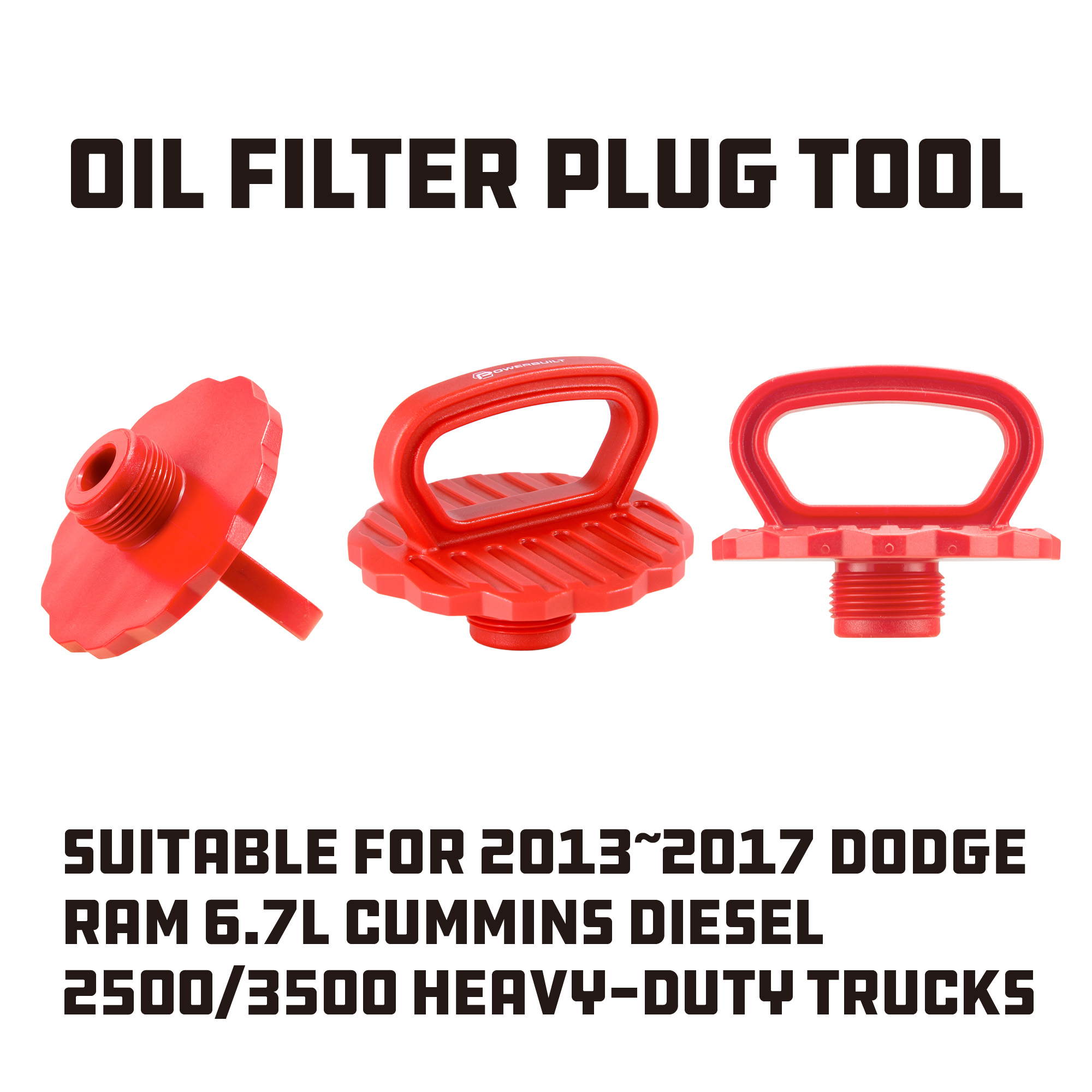 Powerbuilt Oil Filter Plug for Cummins 6.7L Diesel Engine Dodge Ram