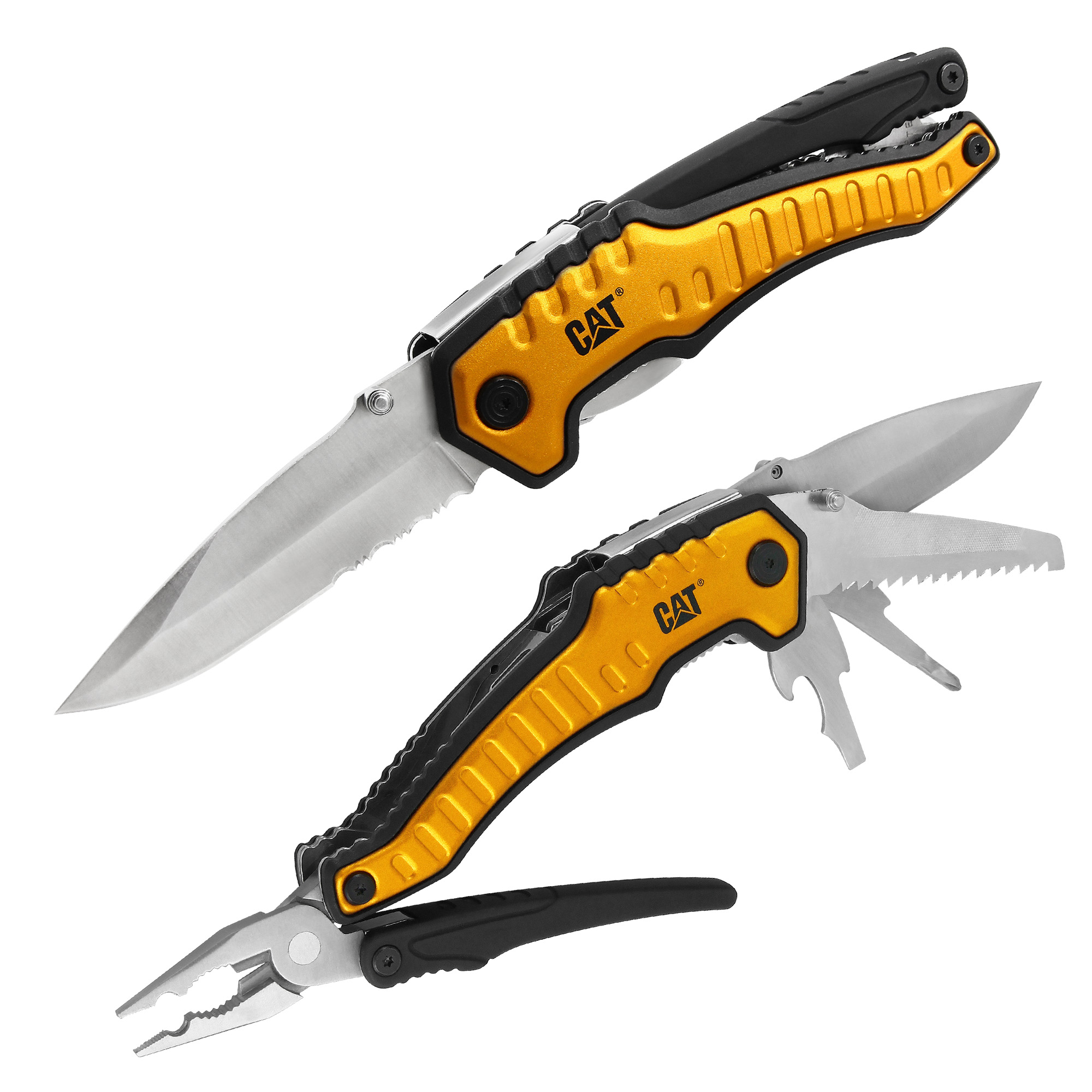 Cat 9in1 XL MultiTool with Full Size Knife Blade and Pliers 980235