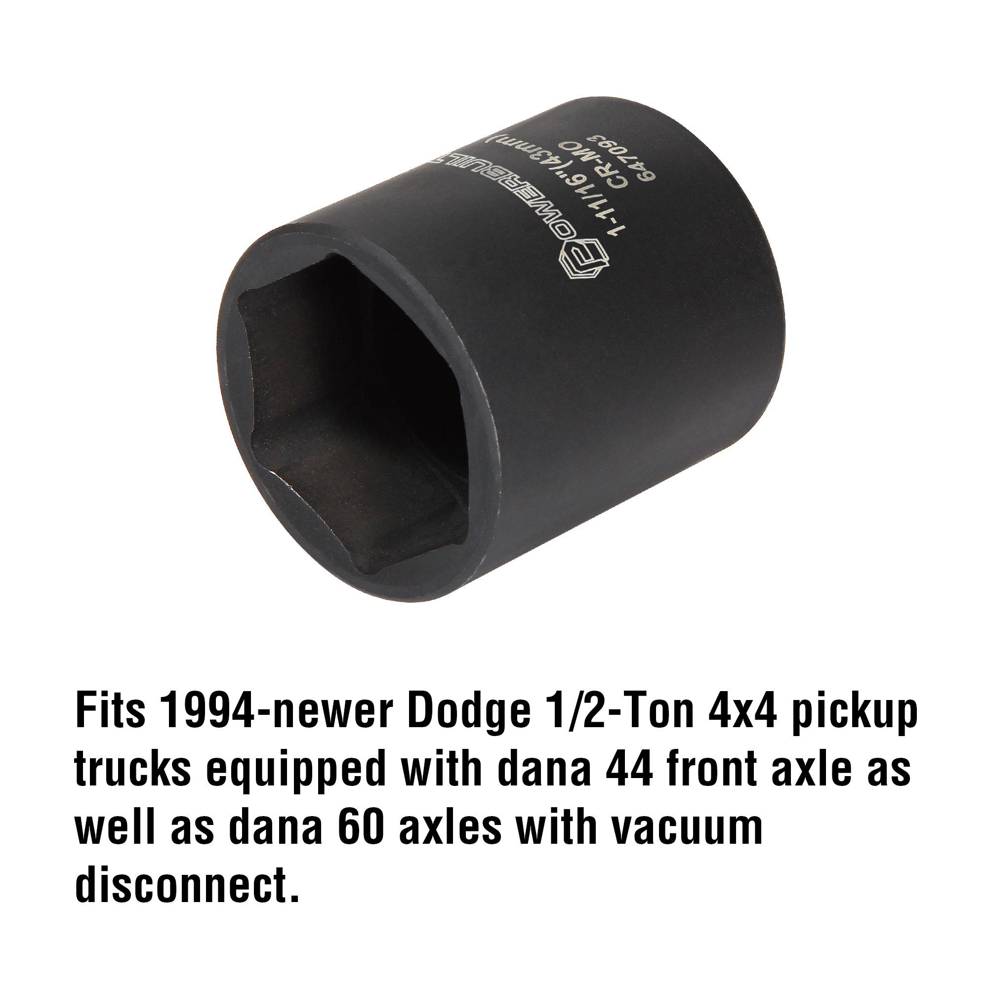 Powerbuilt 1/2" Drive 111/16" Dodge Spindle Nut Socket 647093 eBay