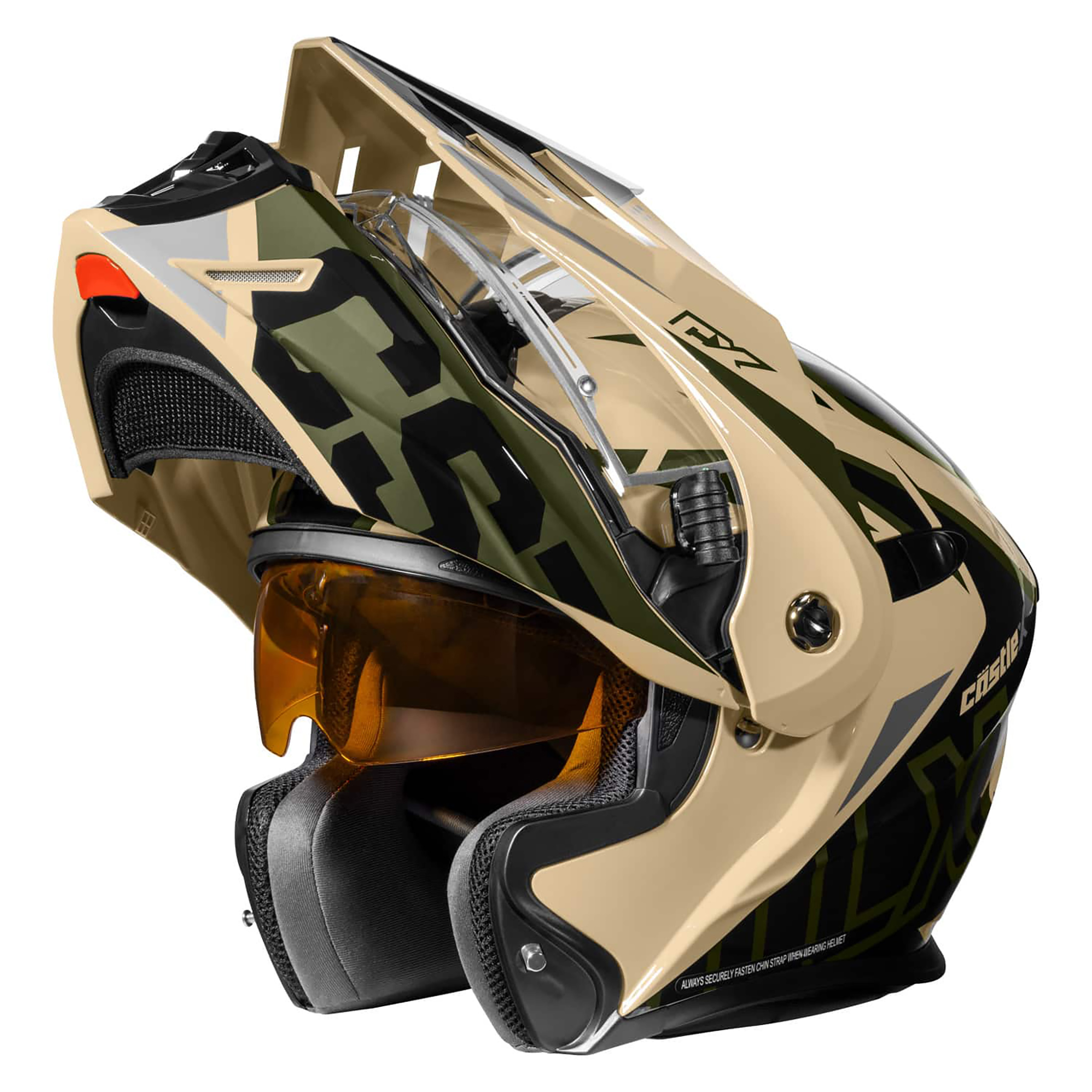 Adult Castle X CX950 V2 Dual Sport Modular Snowmobile Helmet Heated Shield - Picture 36 of 64