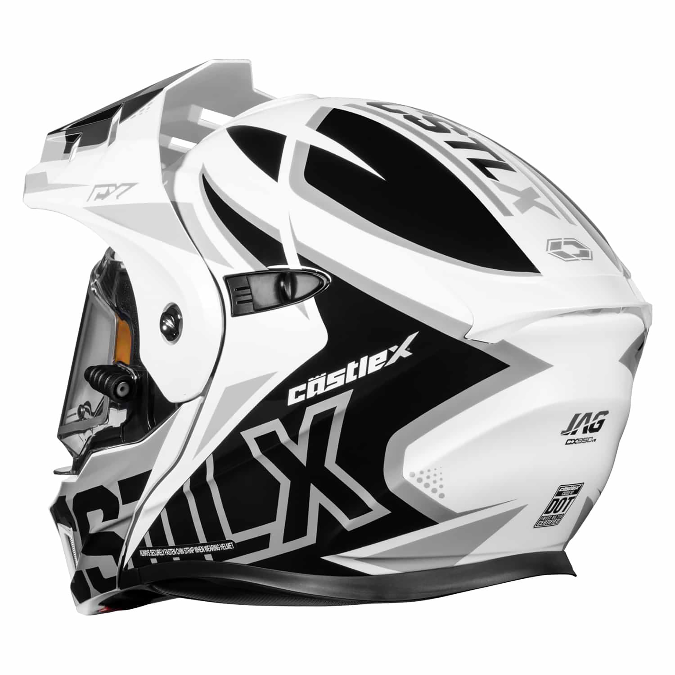 Adult Castle X CX950 V2 Dual Sport Modular Snowmobile Helmet Heated Shield - Picture 41 of 64