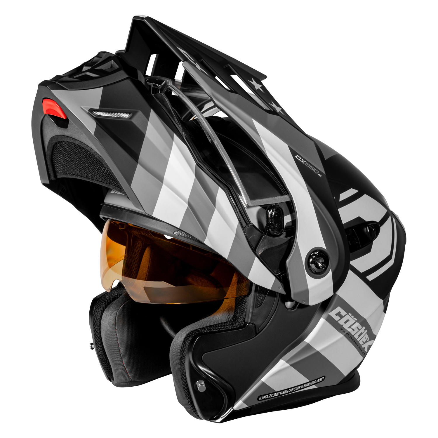Adult Castle X CX950 V2 Dual Sport Modular Snowmobile Helmet Dual Lens Shield - Picture 26 of 54