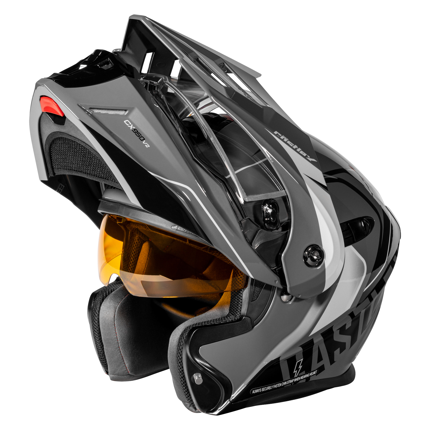 Adult Castle X CX950 V2 Dual Sport Modular Snowmobile Helmet Dual Lens Shield - Picture 38 of 54