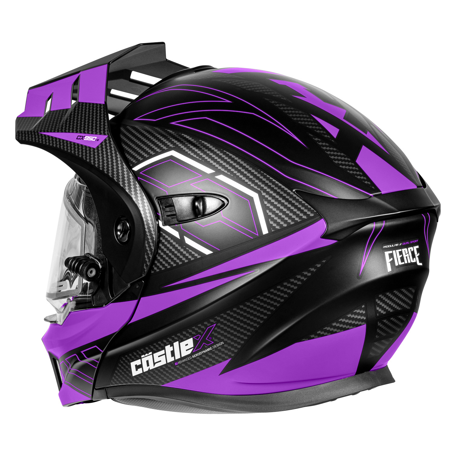 Adult Castle X CX950 V2 Dual Sport Modular Snowmobile Helmet Heated Shield - Picture 9 of 64