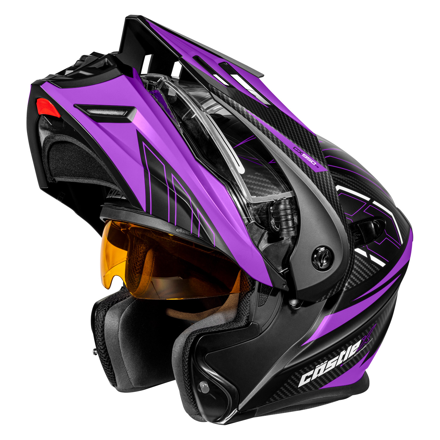 Adult Castle X CX950 V2 Dual Sport Modular Snowmobile Helmet Heated Shield - Picture 8 of 64