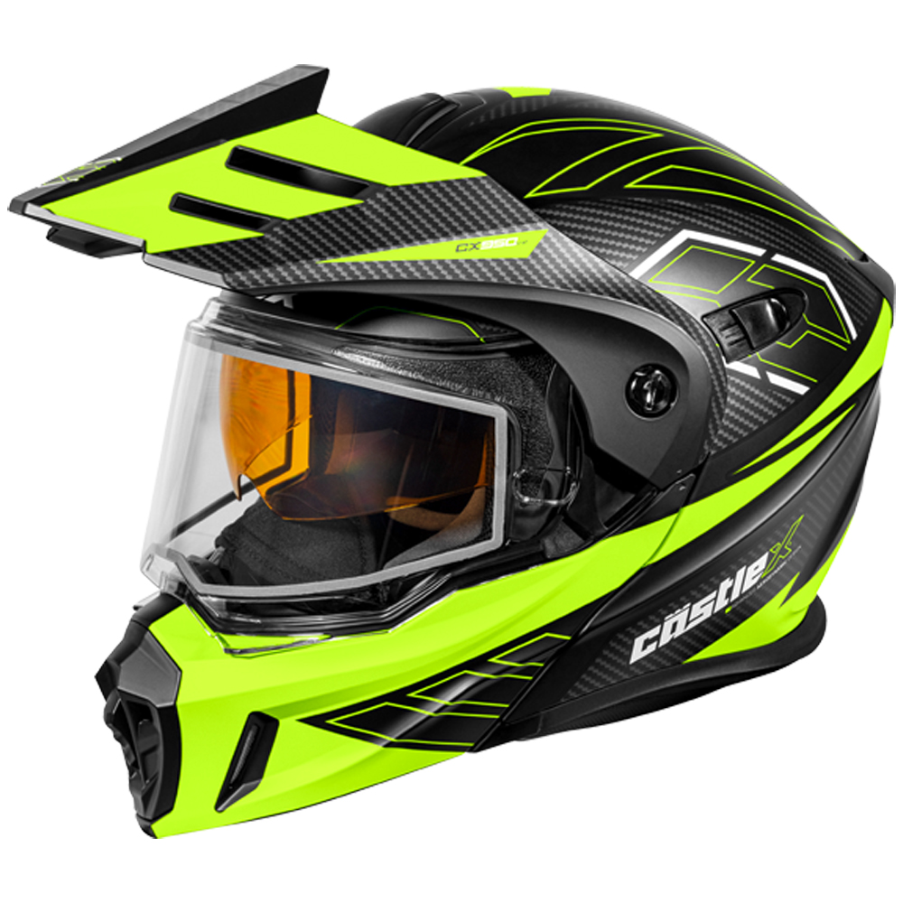 Adult Castle X CX950 V2 Dual Sport Modular Snowmobile Helmet Dual Lens Shield - Picture 11 of 54