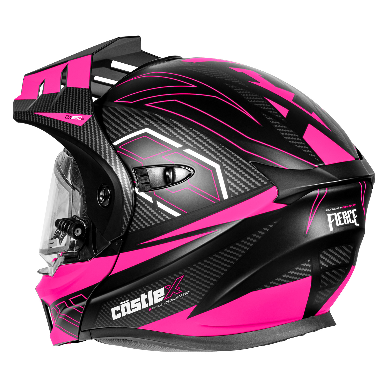 Adult Castle X CX950 V2 Dual Sport Modular Snowmobile Helmet Heated Shield - Picture 17 of 64