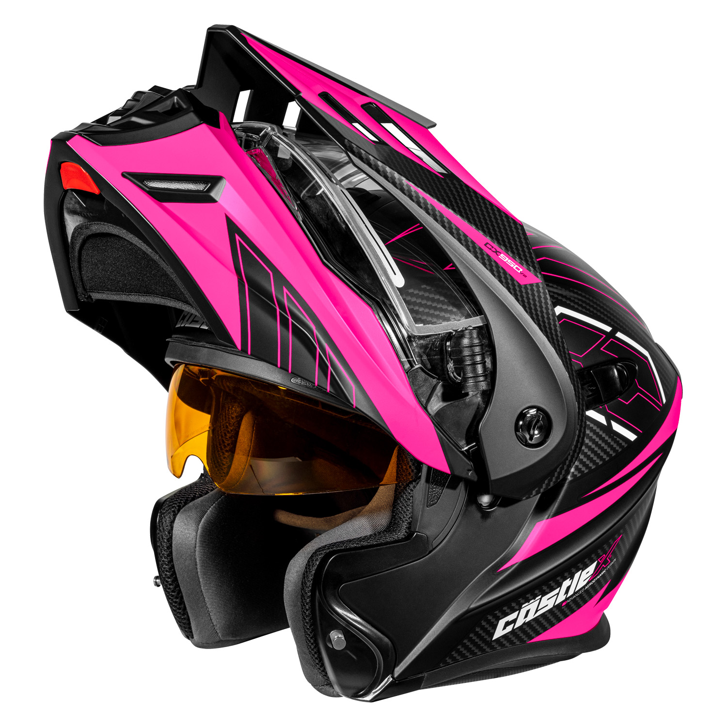 Adult Castle X CX950 V2 Dual Sport Modular Snowmobile Helmet Heated Shield - Picture 16 of 64