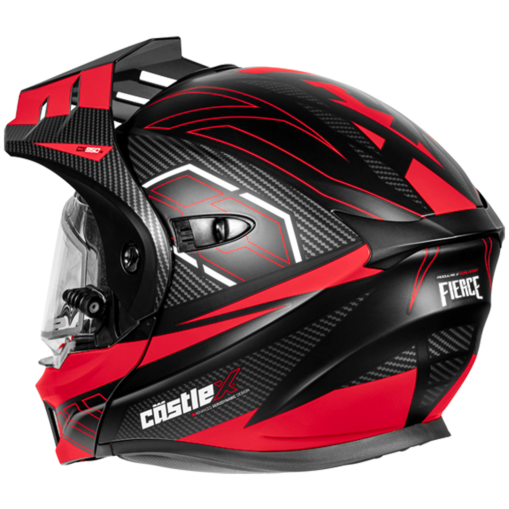 Adult Castle X CX950 V2 Dual Sport Modular Snowmobile Helmet Dual Lens Shield - Picture 19 of 54