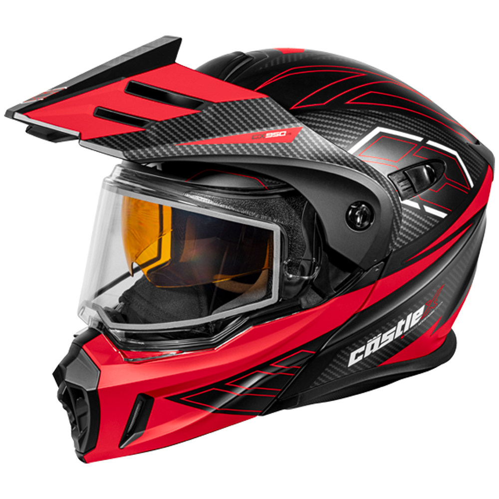 Adult Castle X CX950 V2 Dual Sport Modular Snowmobile Helmet Dual Lens Shield - Picture 17 of 54