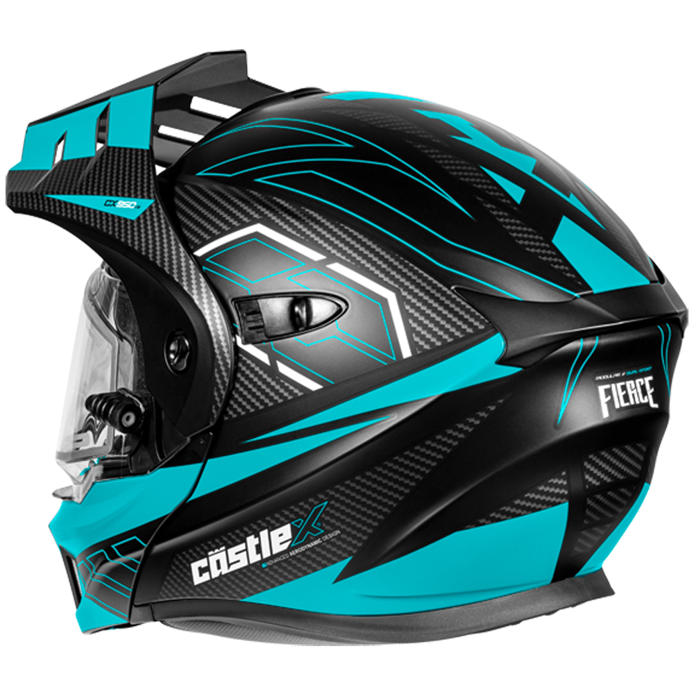 Adult Castle X CX950 V2 Dual Sport Modular Snowmobile Helmet Dual Lens Shield - Picture 23 of 54