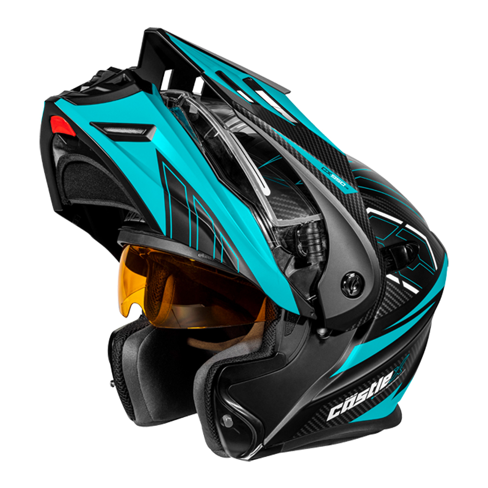 Adult Castle X CX950 V2 Dual Sport Modular Snowmobile Helmet Dual Lens Shield - Picture 22 of 54