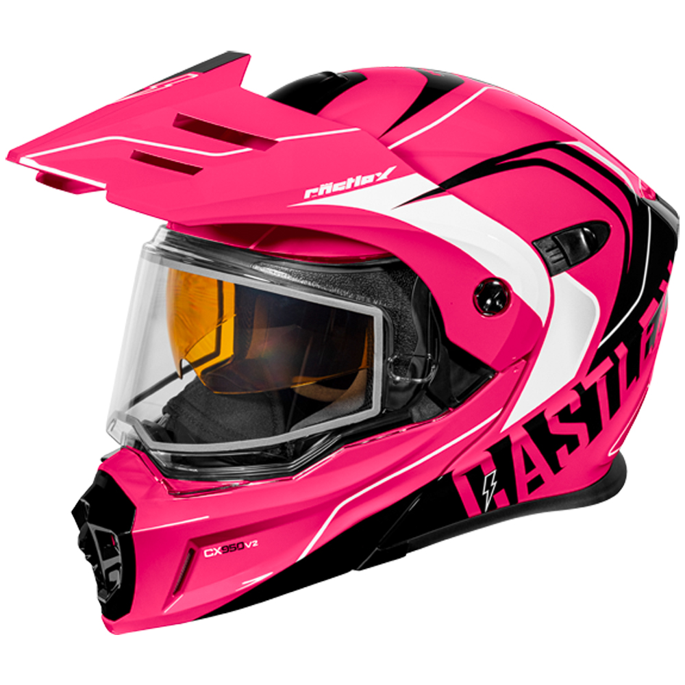 Adult Castle X CX950 V2 Dual Sport Modular Snowmobile Helmet Dual Lens Shield - Picture 45 of 54