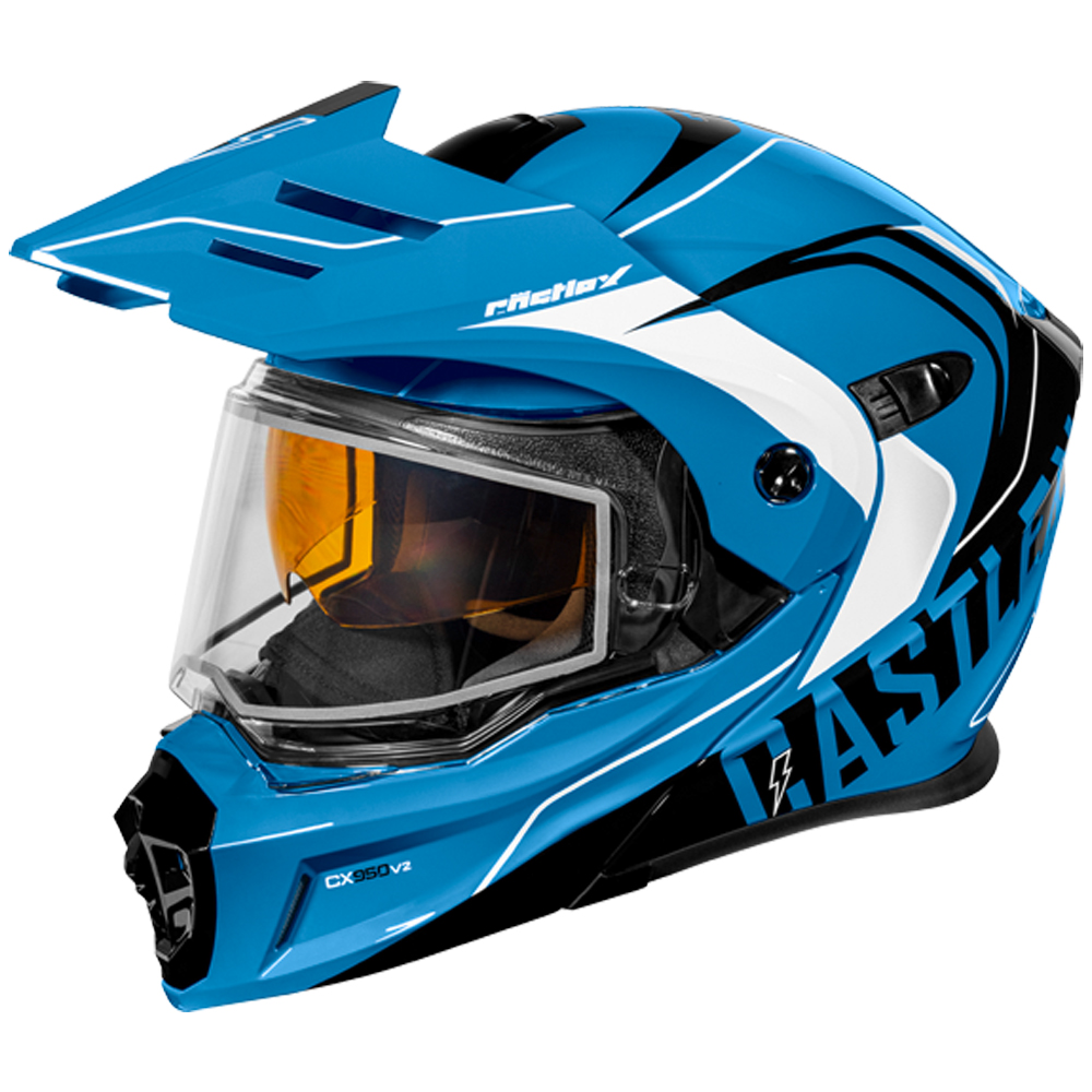Adult Castle X CX950 V2 Dual Sport Modular Snowmobile Helmet Dual Lens Shield - Picture 49 of 54
