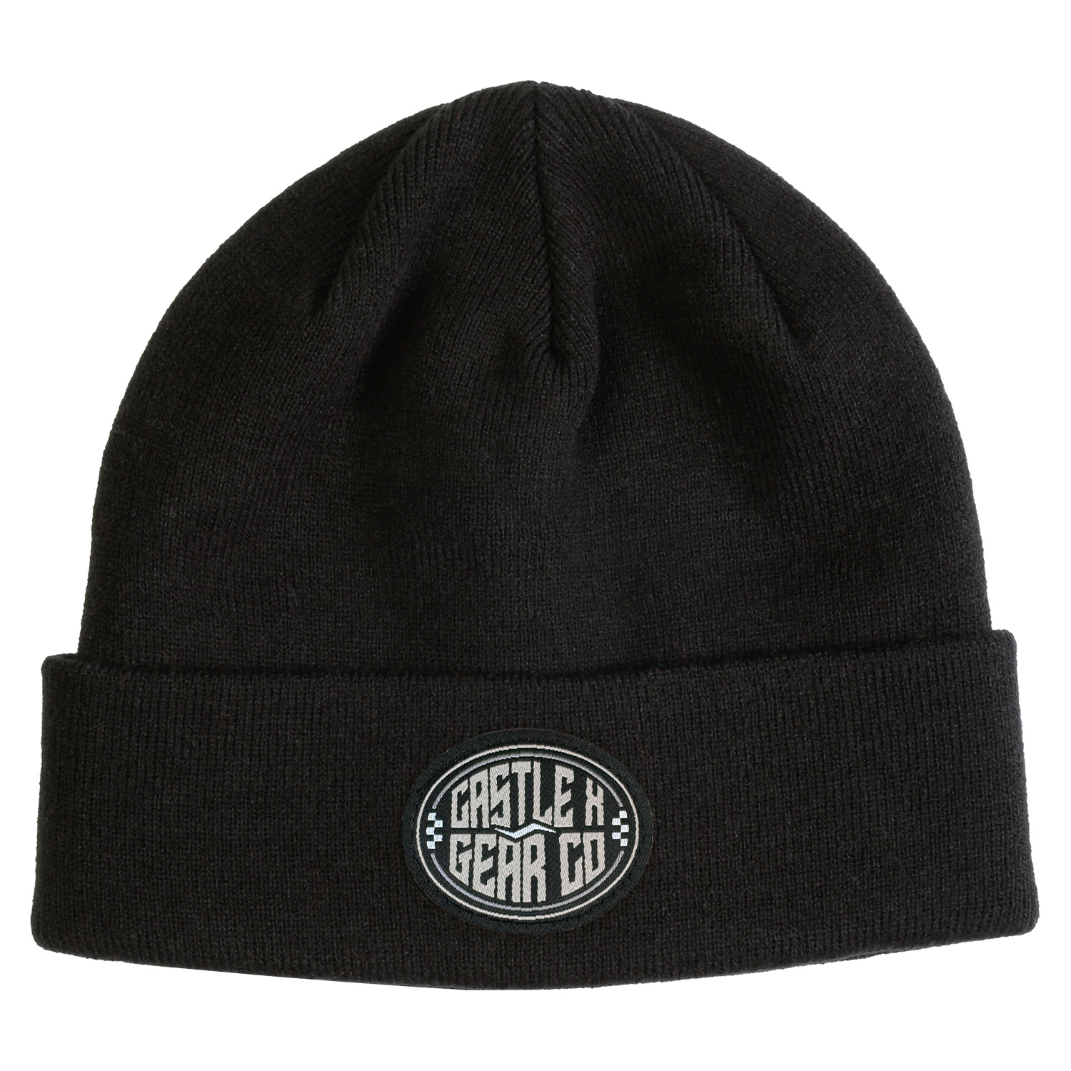 Adult Castle X Roll-Over Beanie Winter Cap Hat GRIND Black OR Wood Mens Womens - Imagen 2 de 3