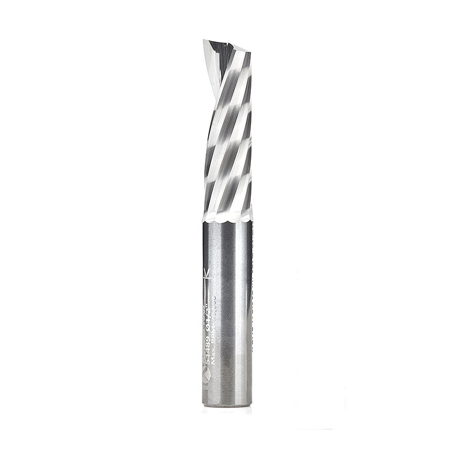 HSS Single Flute Spiral Aluminum Cutting 1//8 Dia x Amana Tool HSS1620 High Speed Steel