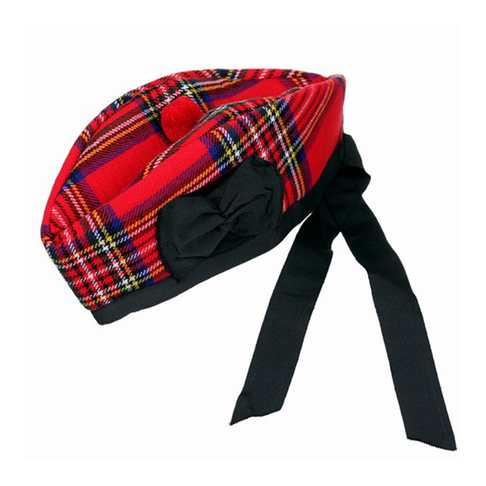 Nuevo Sombrero Escocés Piper 100/% pura lana Glengarry-Royal Stewart-Elegir tamaño