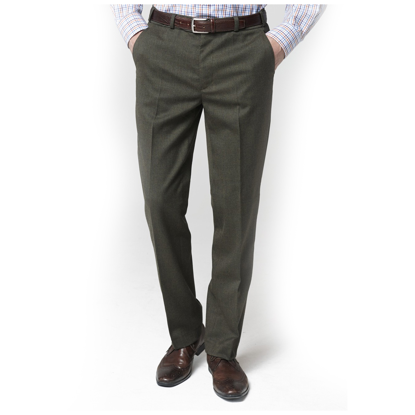 New Brook Taverner Apollo Mens Flat Front Work suit trousers NAVY-choose size