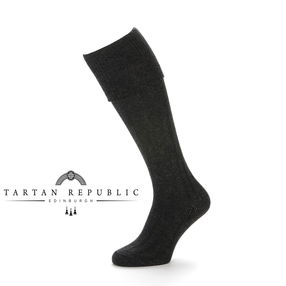 charcoal kilt socks