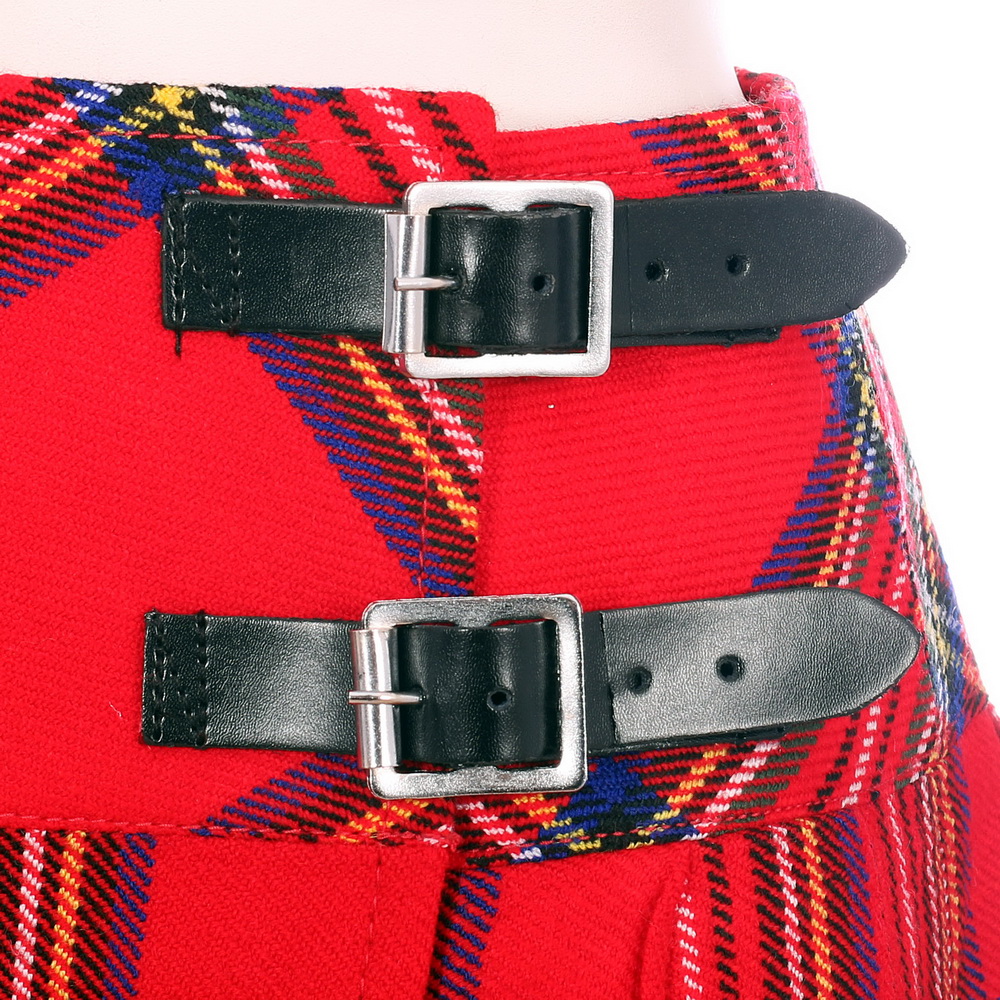New Ladies Royal Stewart Tartan Scottish Mini Billie Kilt Mod Skirt Sizes 6-22UK