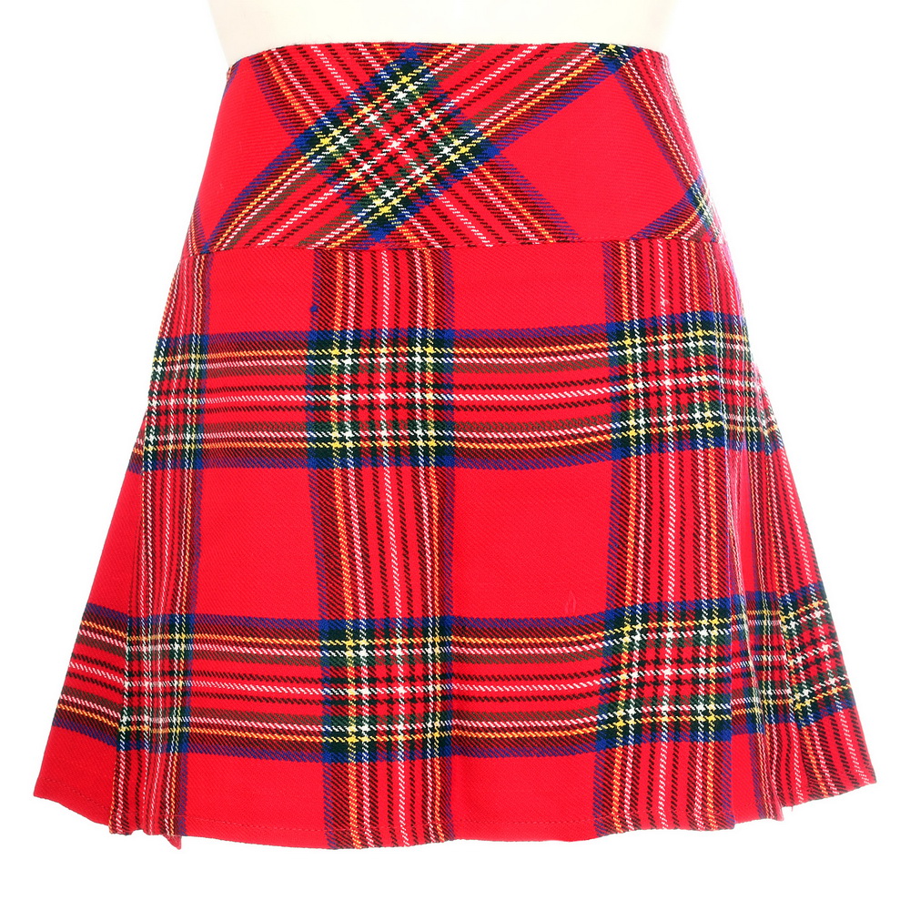 New Ladies Royal Stewart Tartan Scottish Mini Billie Kilt Mod Skirt Sizes 6-22UK