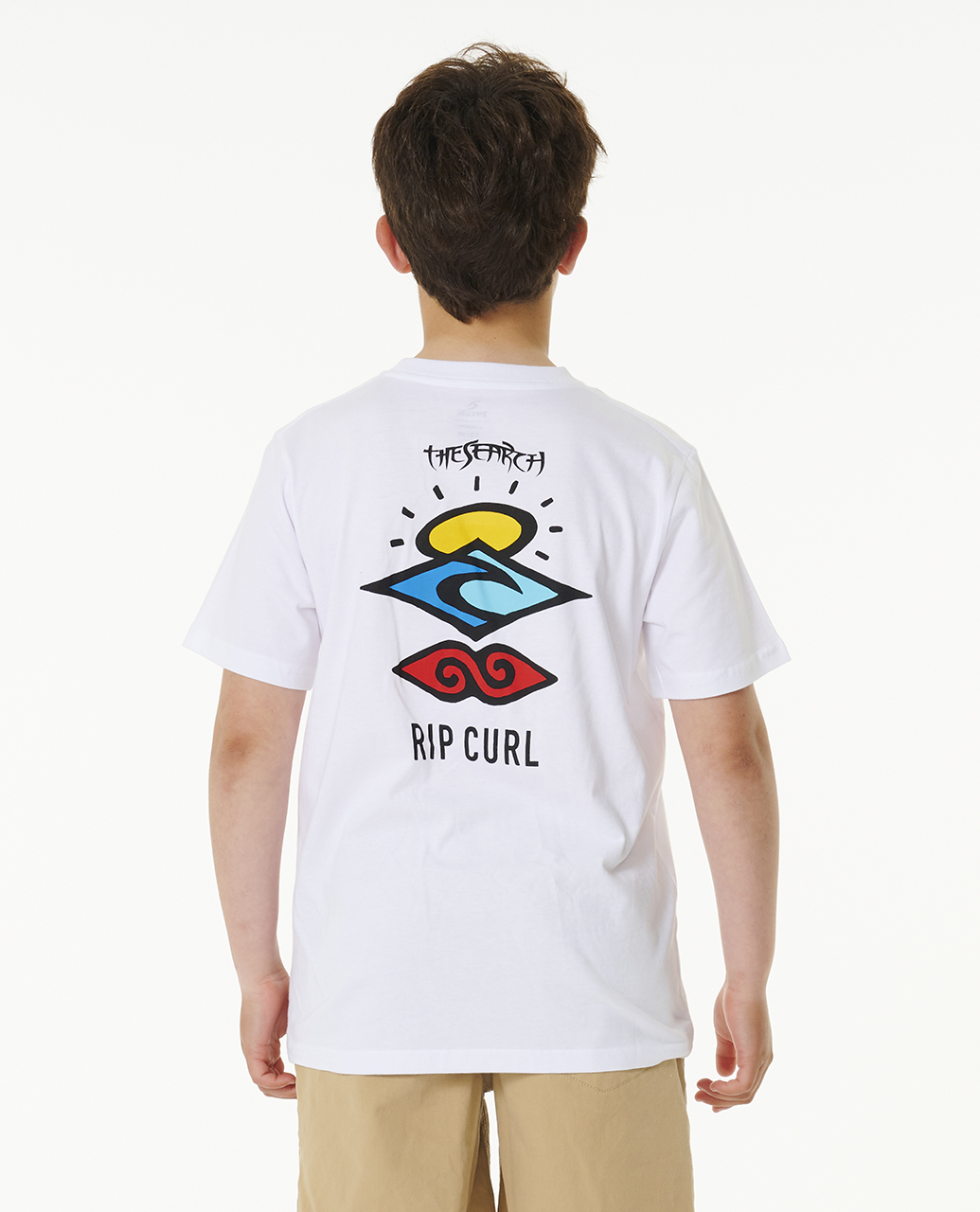 Rip Curl Kids Search Icon Short Sleeve Crew Neck T-Shirt Top Tee - Picture 19 of 25