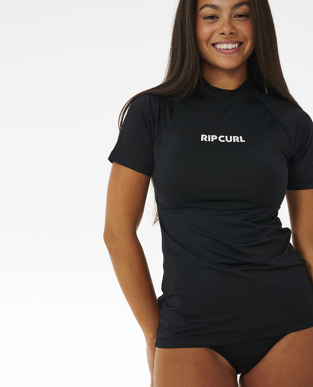 Rip Curl Womens Classic Surf Short Sleeve UPF 50 Rash Vest T-shirt Top Tee - Picture 6 of 15