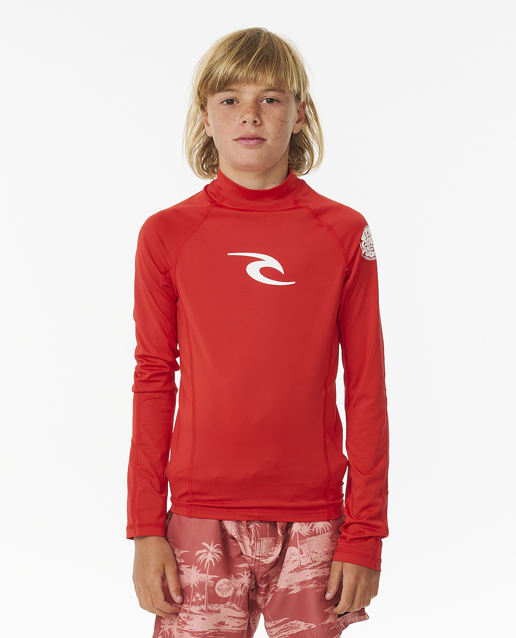 Rip Curl Kids Brand Wave UPF 50 Long Sleeve Surf T-Shirt Rash Vest Top - Picture 12 of 16