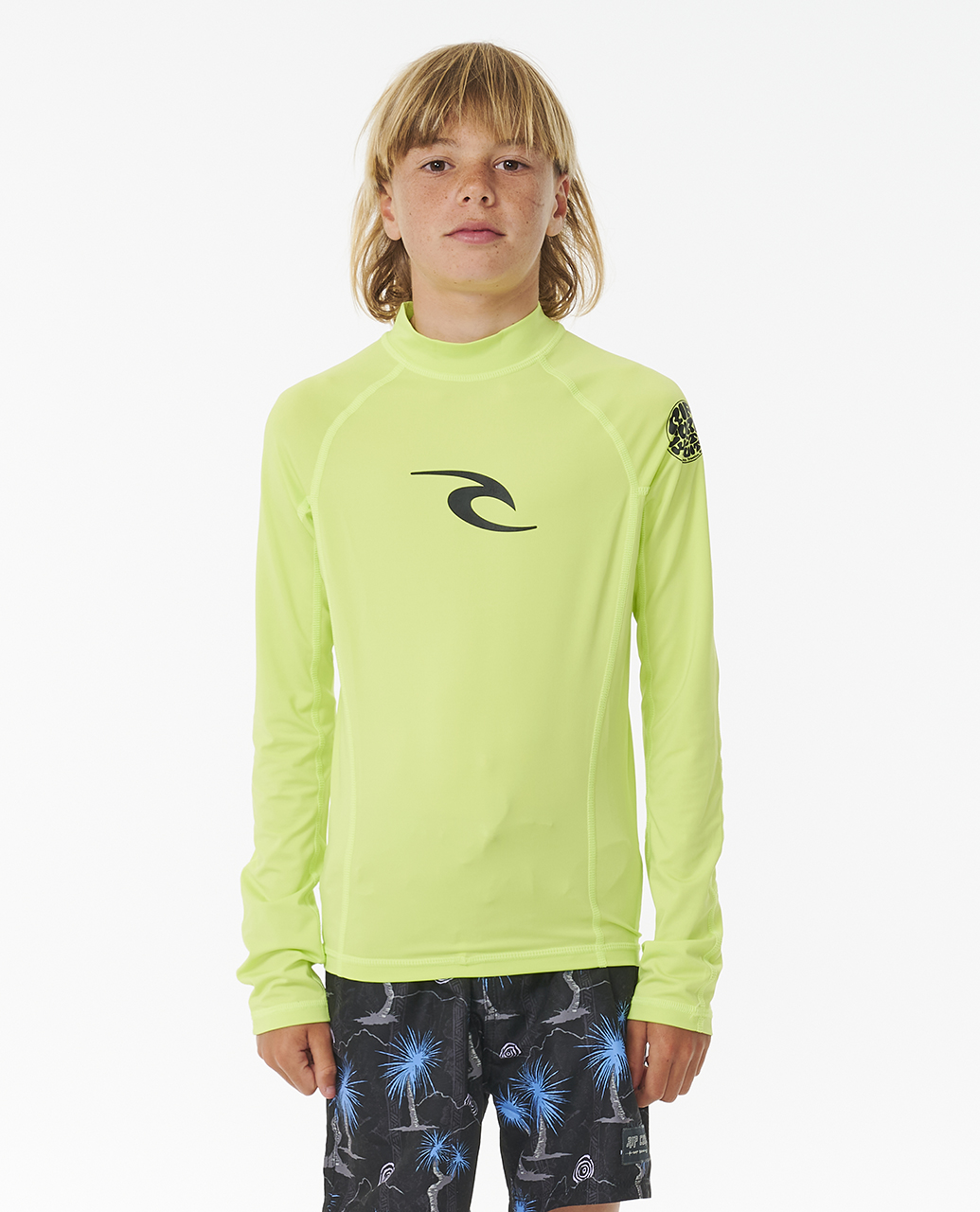Rip Curl Kids Brand Wave UPF 50 Long Sleeve Surf T-Shirt Rash Vest Top - Picture 7 of 16